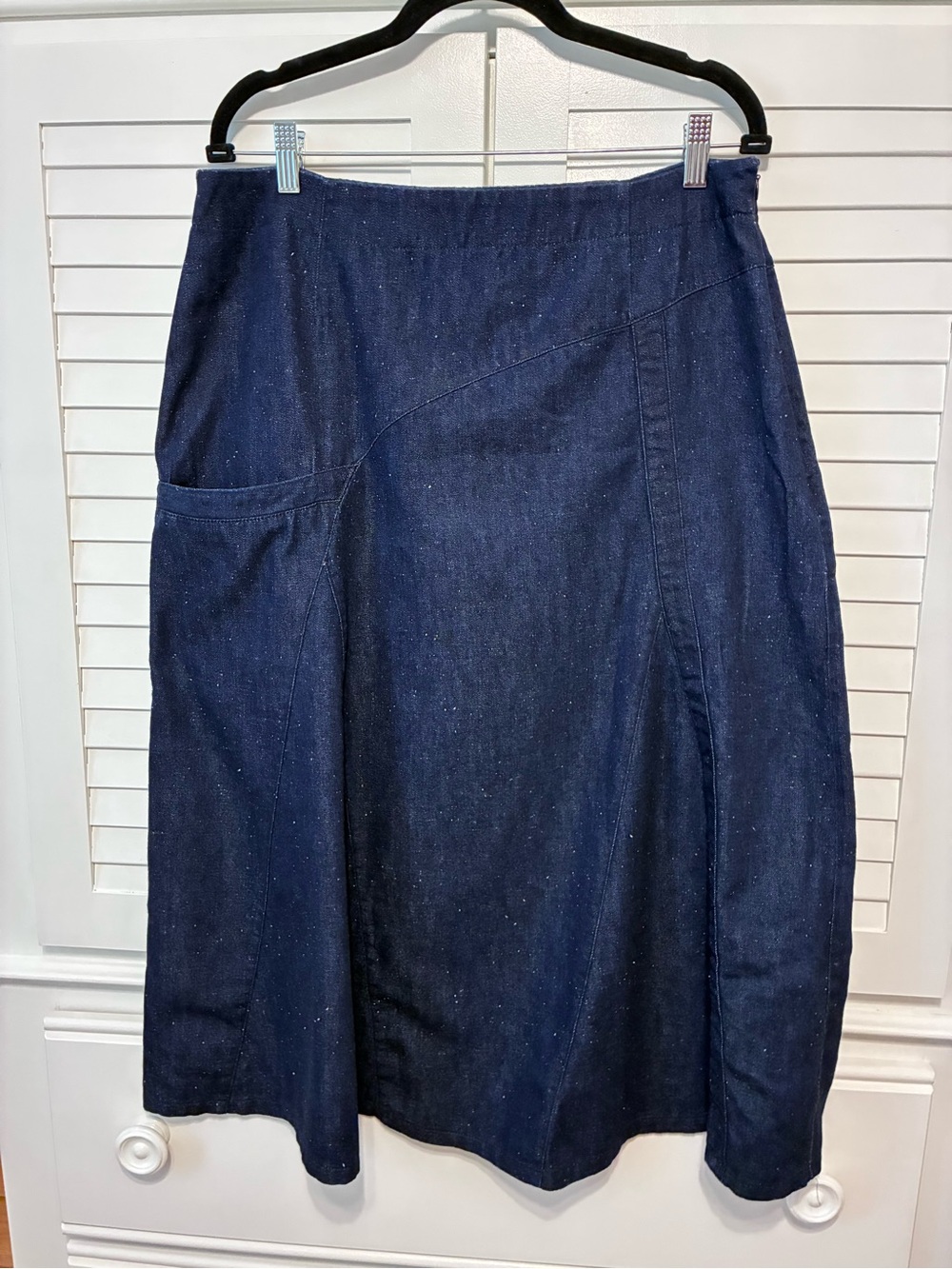 Classic Dark Blue Denim Skirt
